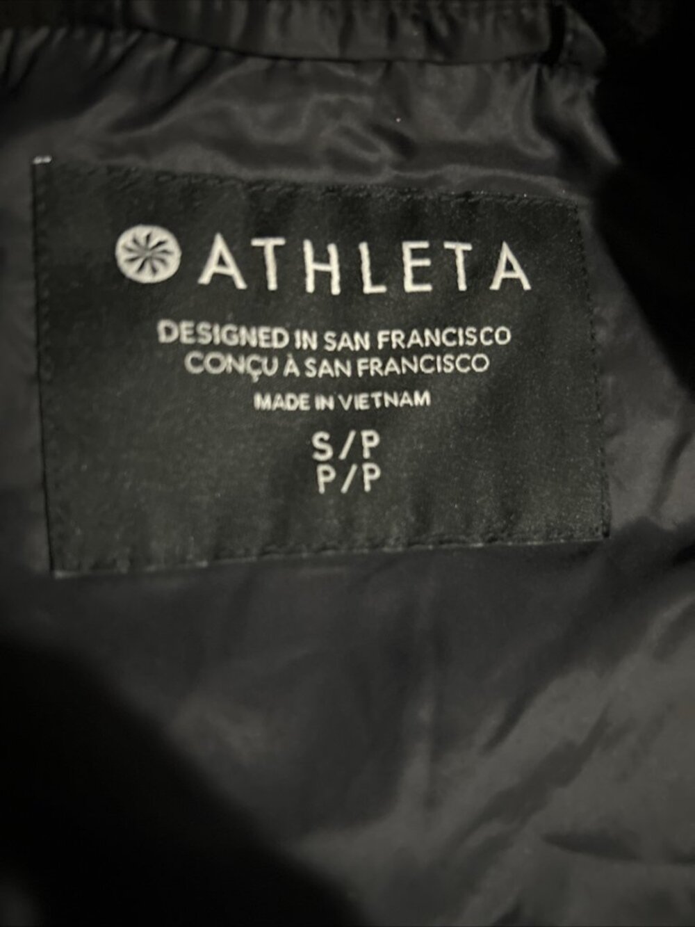 Athleta Bayview Hooded Coat Jacket Black Quilted Lightweight Women's Size S - Picture 14 of 14
